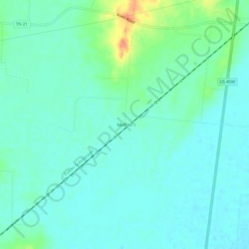 Moffatt topographic map, elevation, terrain