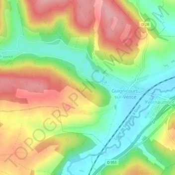 Bois de la Rochette topographic map, elevation, terrain