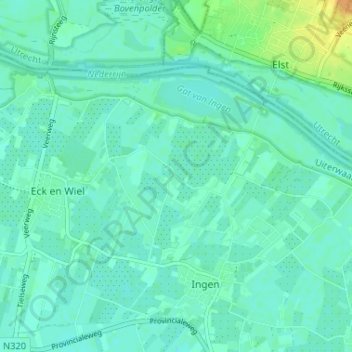 Essenbroek topographic map, elevation, terrain
