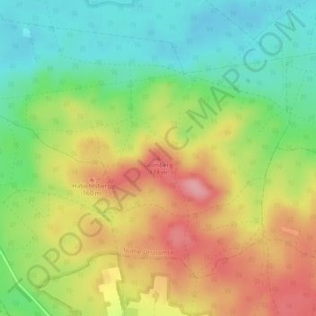 Golmberg topographic map, elevation, terrain