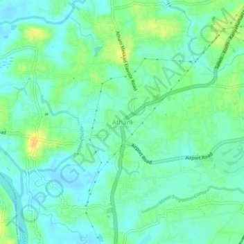 Athani topographic map, elevation, terrain