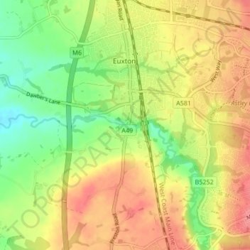 Pincock topographic map, elevation, terrain