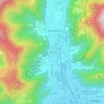 Cailina topographic map, elevation, terrain