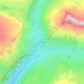 Entre Deux Eaux topographic map, elevation, terrain