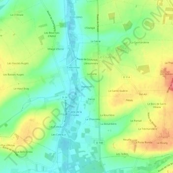 Beausset topographic map, elevation, terrain