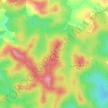 Fern Hill topographic map, elevation, terrain