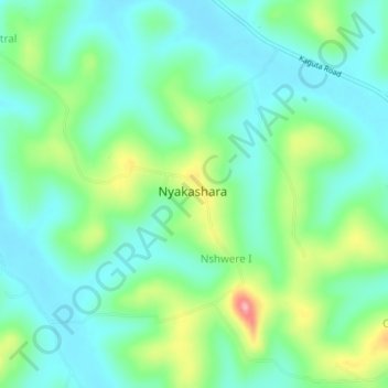 Rushere topographic map, elevation, terrain