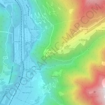 Le Cernay topographic map, elevation, terrain