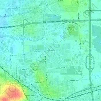 Franklin Park topographic map, elevation, terrain