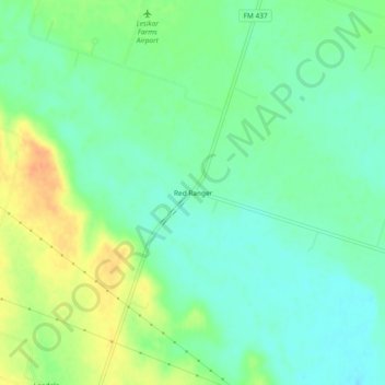 Red Ranger topographic map, elevation, terrain