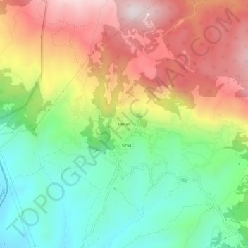 Pedali topographic map, elevation, terrain