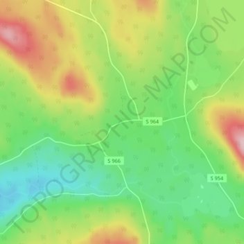 Bograngen topographic map, elevation, terrain