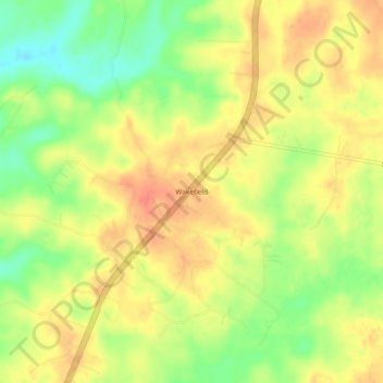 Wakefield topographic map, elevation, terrain