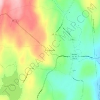 Dormansville topographic map, elevation, terrain