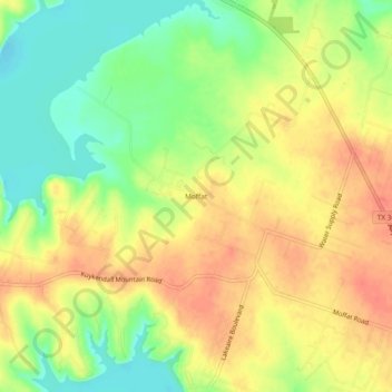 Moffat topographic map, elevation, terrain