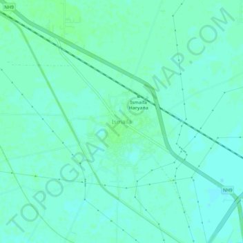 Ismaila topographic map, elevation, terrain