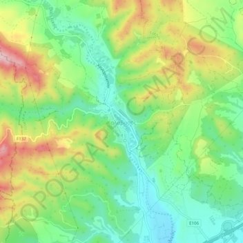 Kalavasos topographic map, elevation, terrain