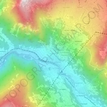 Cotterg topographic map, elevation, terrain