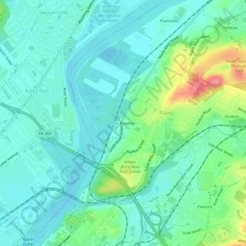 Port Bowkley topographic map, elevation, terrain