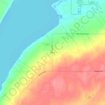 Skanee topographic map, elevation, terrain