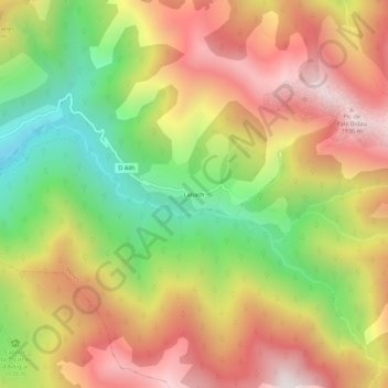 Labach topographic map, elevation, terrain