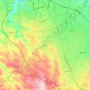 Aydoun topographic map, elevation, terrain