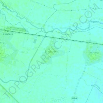 Manthena topographic map, elevation, terrain