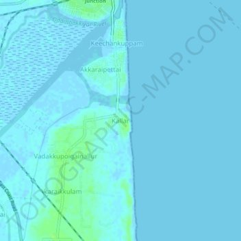 Kallar topographic map, elevation, terrain