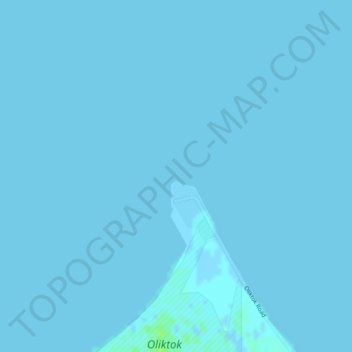 Oliktok Point topographic map, elevation, terrain