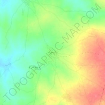 Makulu topographic map, elevation, terrain