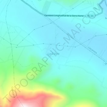 La Colpa topographic map, elevation, terrain