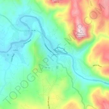 Coloma topographic map, elevation, terrain