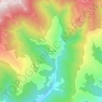 Veïnat de Dalt topographic map, elevation, terrain