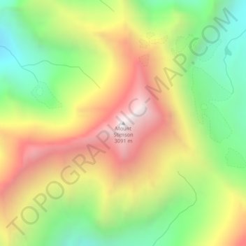 Mount Stimson topographic map, elevation, terrain