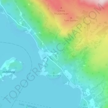 Cashell topographic map, elevation, terrain