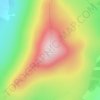Blackstairs Mountain topographic map, elevation, terrain