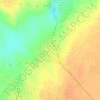 Al-Manzul topographic map, elevation, terrain