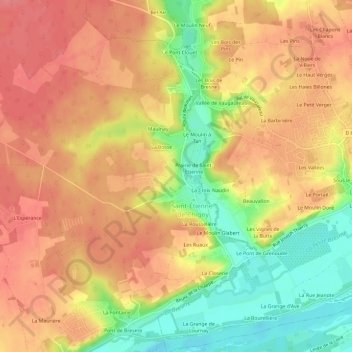 Le Portail topographic map, elevation, terrain