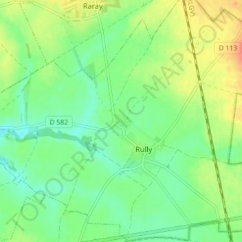 Chamicy topographic map, elevation, terrain