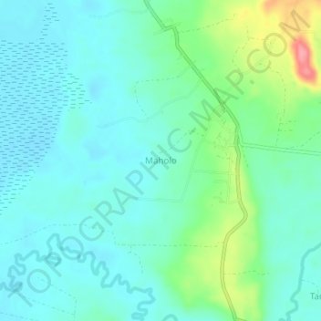 Maholo topographic map, elevation, terrain