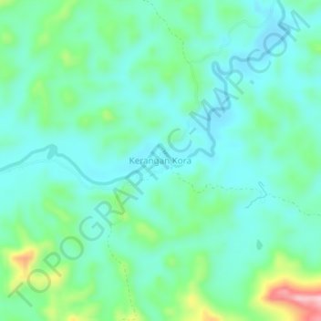 Kerangan Kora topographic map, elevation, terrain