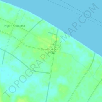 Sendanu Darul Ihsan topographic map, elevation, terrain