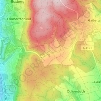Lingental topographic map, elevation, terrain