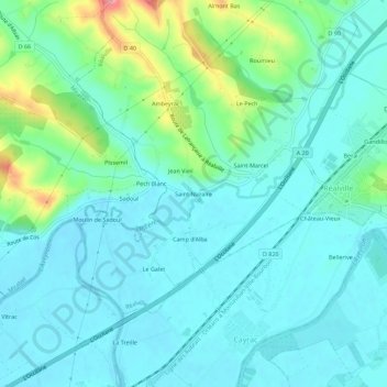 Saint-Nazaire topographic map, elevation, terrain