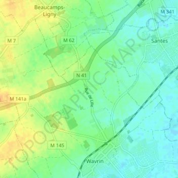 Quinquibus topographic map, elevation, terrain