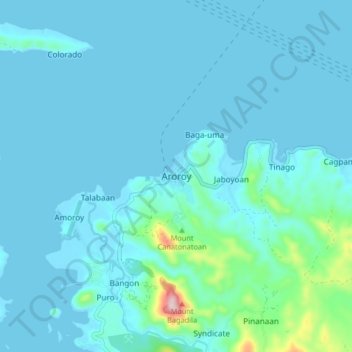 Aroroy topographic map, elevation, terrain
