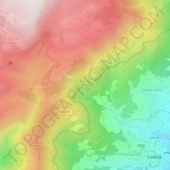 Rosa Negra topographic map, elevation, terrain