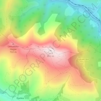 Jara topographic map, elevation, terrain