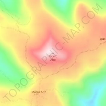 Morro Alto topographic map, elevation, terrain