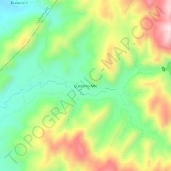 Quecoma Alto topographic map, elevation, terrain